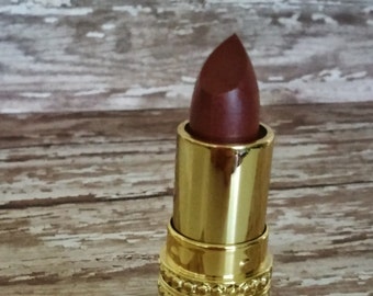 All Natural Lipstick-Lady Hawk- Matte Deep Brown with Reflective Blue Properties, Rich and Decadant, Creamy, Moisturizing and Long Lasting