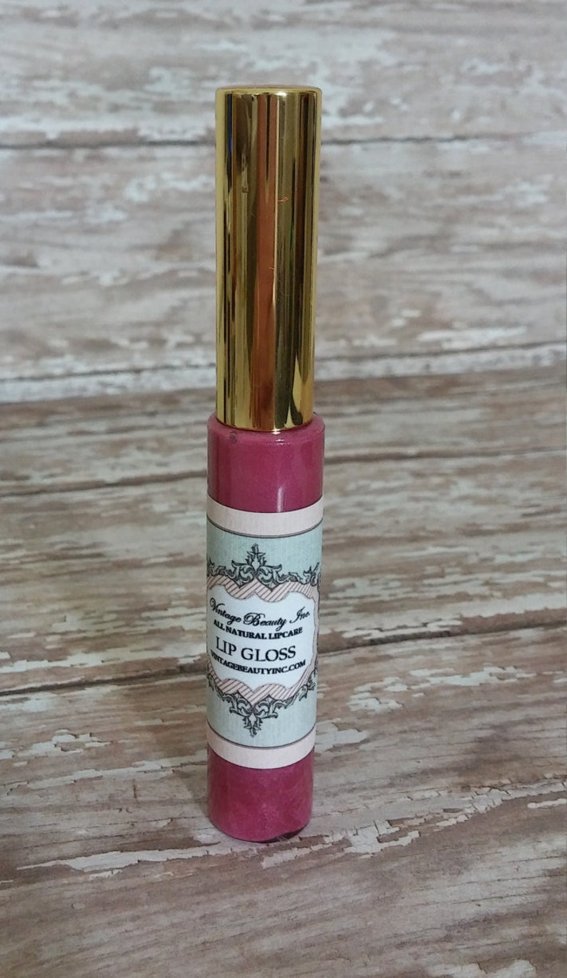 All Natural Lipgloss, Twilight Shimmering Purple and Pink, Pearlescent Gloss, Smooth and Creamy, Non-Sticky, Hemp seed and Jojoba Added image 1