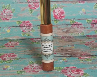All Natural Lipgloss- Bronzed Babe- Metallic Bronze, Metal finish, Brown and Gold, Glow Boosting, Radiant, Sun Kissed, Hemp seed and Jojoba