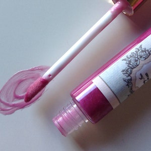All Natural Lipgloss, Twilight Shimmering Purple and Pink, Pearlescent Gloss, Smooth and Creamy, Non-Sticky, Hemp seed and Jojoba Added image 2