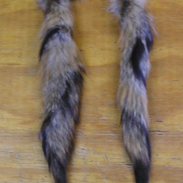 2 Grey Fox Tails