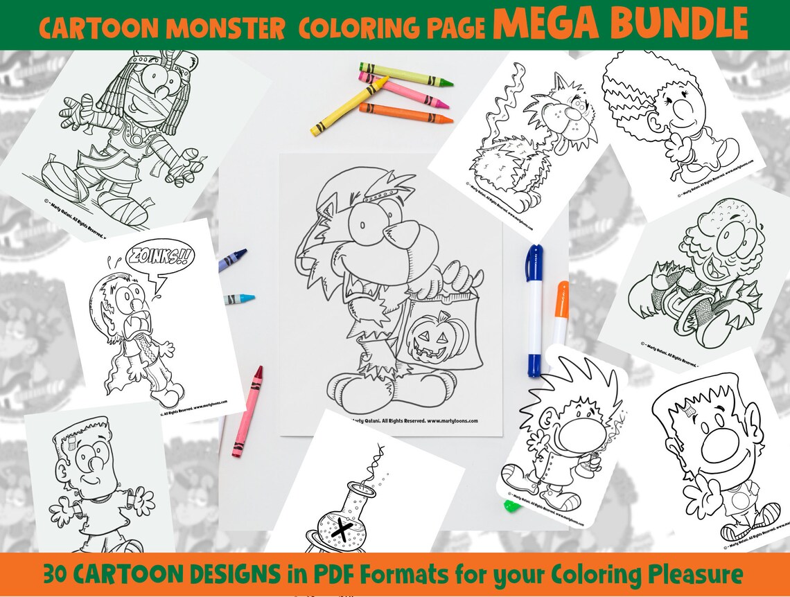 Halloween Printable Coloring Page,halloween Digital Coloring Page ...