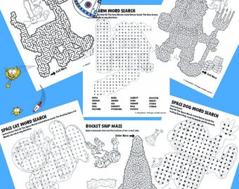Puzzle-Bundle, druckbare Wortspiele, Aktivitätsblätter, Puzzle für Kinder, Ressourcen für Lehrer, Wortsuchrätsel für Kinder, Aktivitätsblätter für Kinder