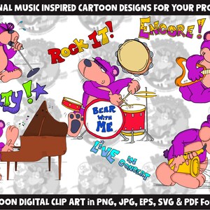 Süße Rock n Roll Musik Digital Clip Art