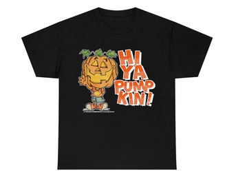 Grappig Halloween T-shirt voor haar, Cute Halloween Tee voor haar, HiYa Pumpkin, Pumpkin Tee voor haar, Cartoon Pumpkin Gift, Cute Spooky Tee voor haar