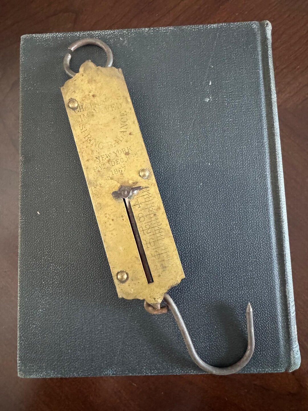 Antique Challenge Spring Balance Scale Pat. Dec 10 1867, Brass Hanging ...