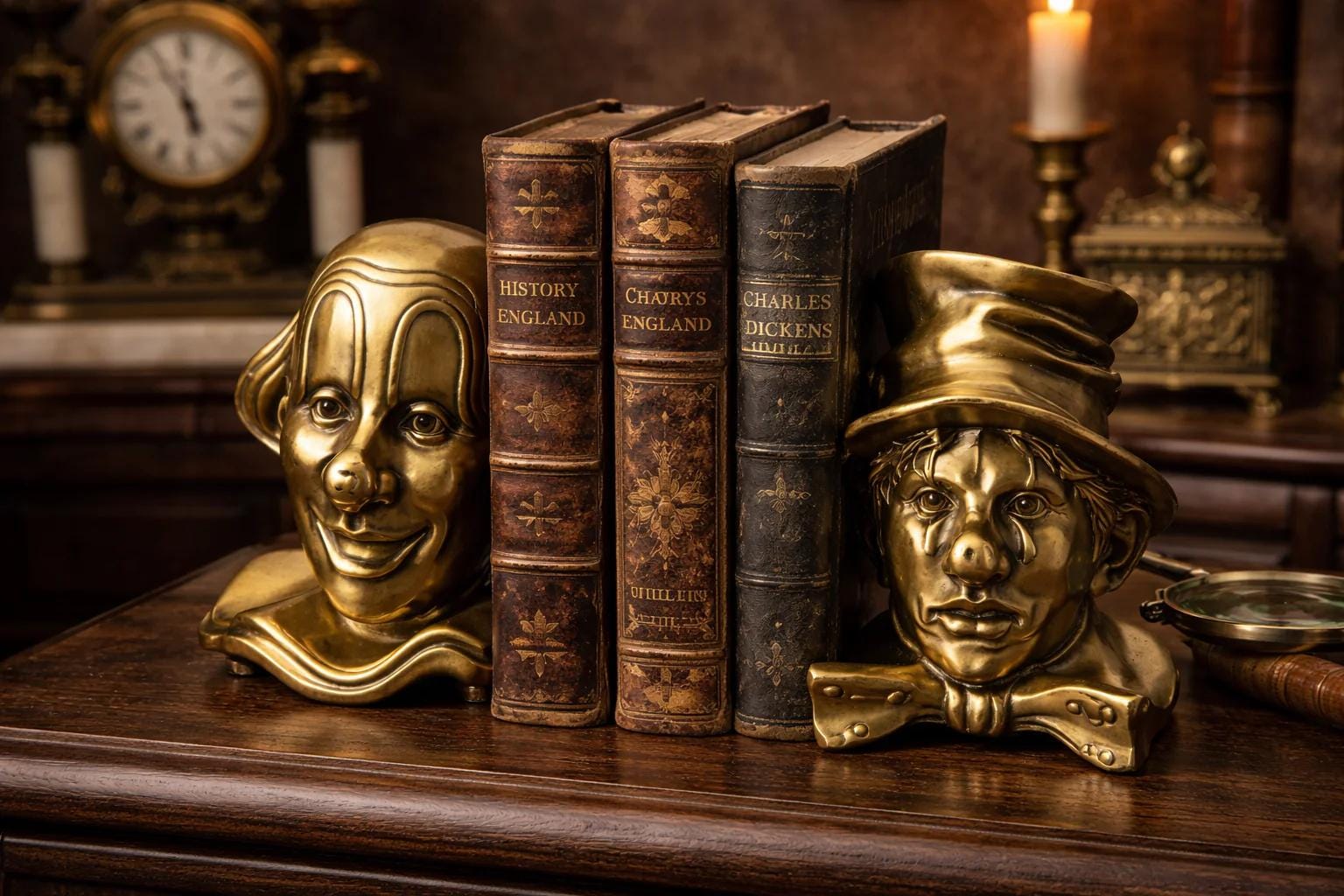 Vintage Clown Book Ends - Etsy