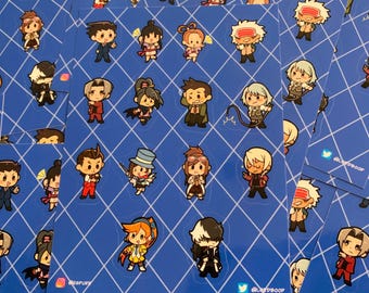 Page d'autocollants Ace Attorney