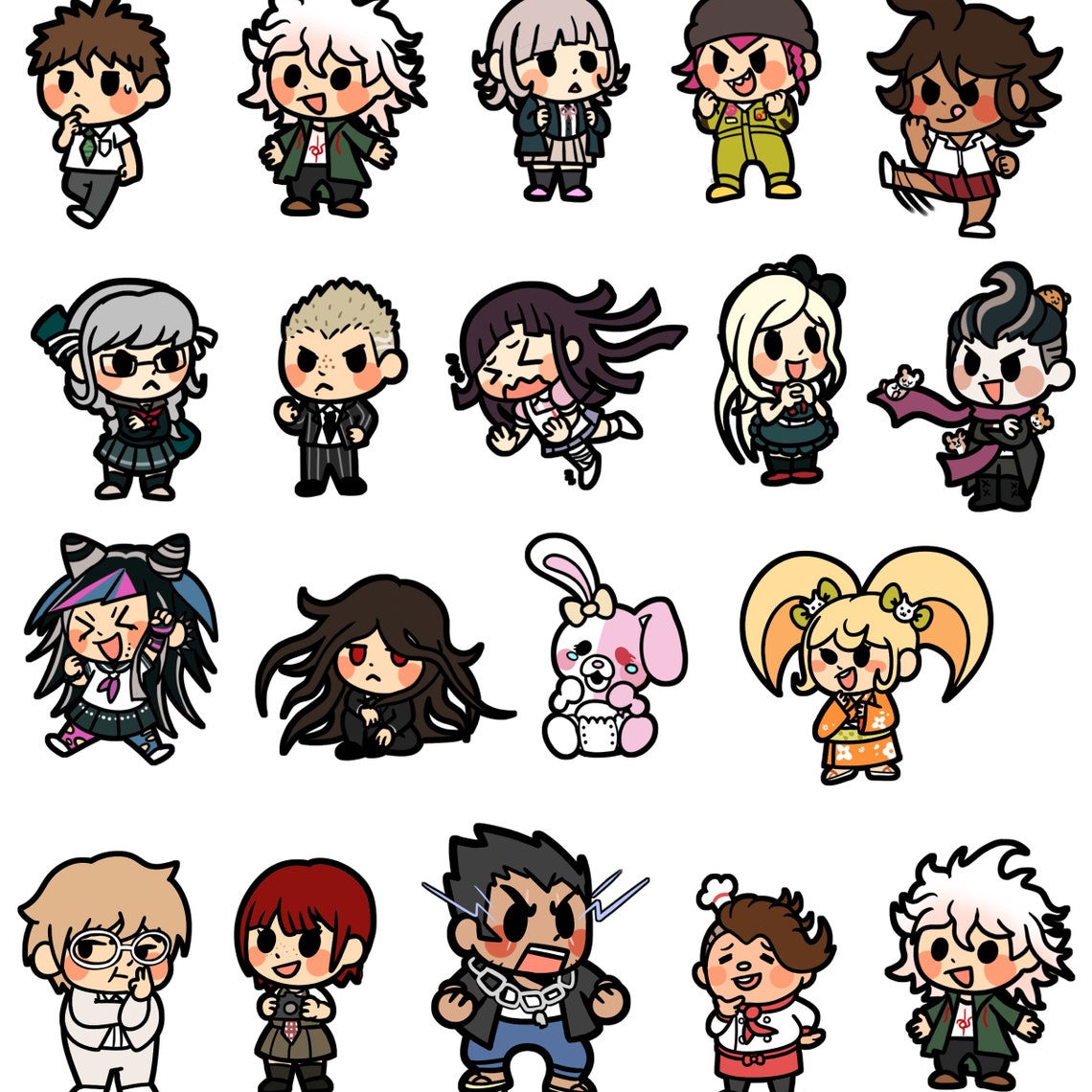 Super Danganronpa 2 Stickers Etsy