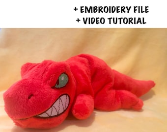 MOTIF : bonnet dinosaure en peluche