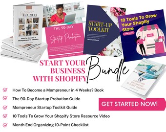 Start Your Business With Shopify Bundle / Open a Shopify Store / Work From Home / Home Based Business / DIGITAL DOWNLOAD