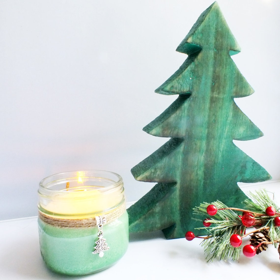 Christmas Tree Scented Candle Holiday Scented Candle Pine Etsy