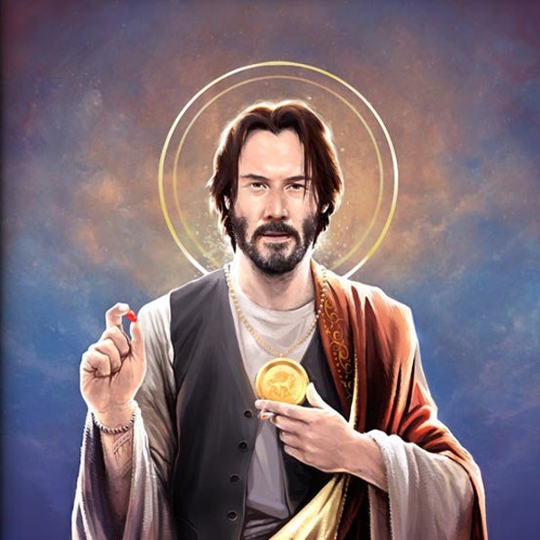 Keanu Reeves Jesus Painting - Etsy