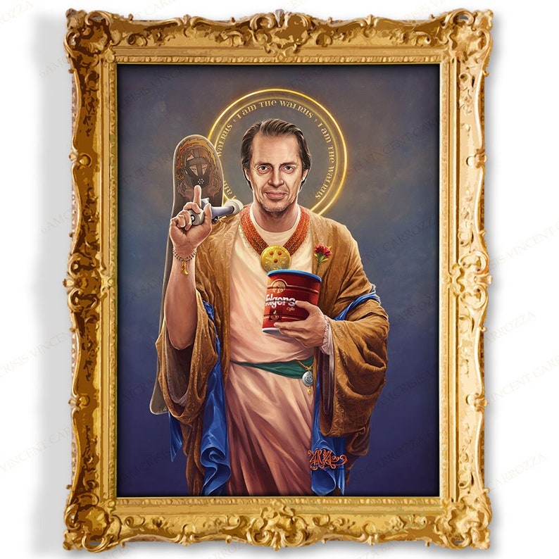 Steve Buscemi painting, Saint Steve of Buscemi, Open Edition large print image 1