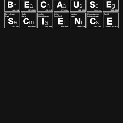 Science Shirt Because Science Geeky Nerdy Periodic Table Etsy