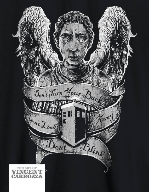 Doctor Who T Shirt Don T Blink Weeping Angel Tshirt Etsy