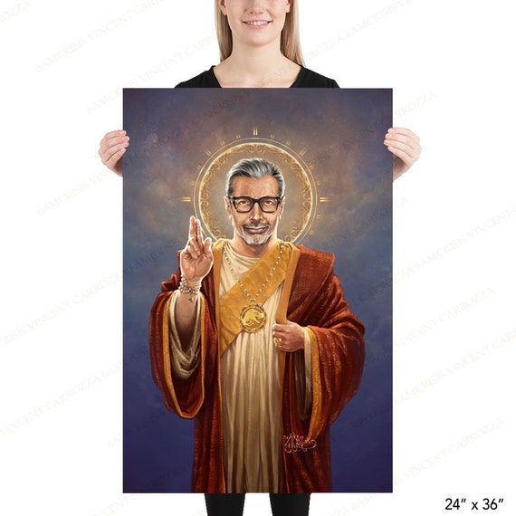 Jeff Goldblum Painting, Saint Jeff of Goldblum, Open Edition X