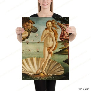 Nic Cage painting, The Birth of Nicolas Cage after Botticelli, Open Edition X-Large print image 5