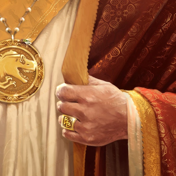 【極美品】NICENESS GOLDBLUM Jeff Goldblum Painting, Saint Jeff of Goldblum, Open Edition X