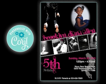 Michael Jackson Digital Invitation DIY Stampabile Editable Instant Digital Download