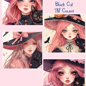 TN Covers - Pink Witch Girls with Black Cat