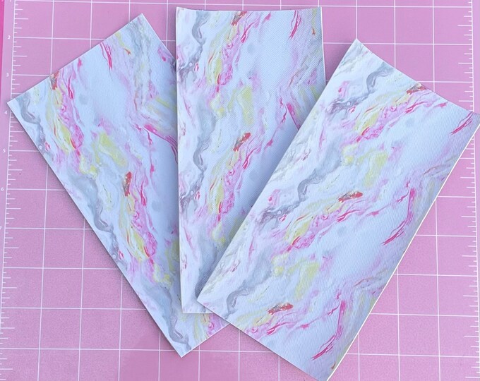 1 Small Pink Tie Dye Colors 4x7” Sheet Faux Pebbled Vinyl Fabric - Etsy