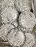 1 pair 35mm Silver round resin sew on cabochon flat back rhinestone