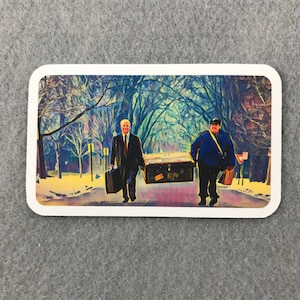 Planes Trains and Automobiles Del Griffith Neal Page Fan Art Sticker | John Candy Steve Martin Thanksgiving Holiday Movie Die Cut Vinyl
