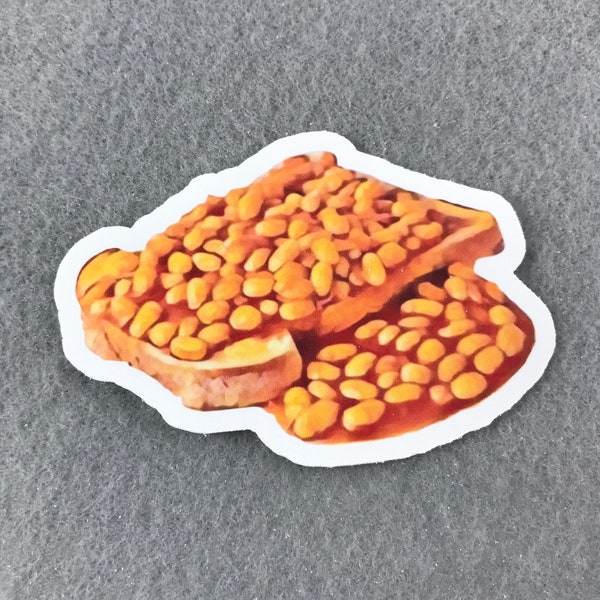 Beans on Toast Sticker | Comfort Food English Food Heinz Beanz | Diecut Matte Vinyl Sticker