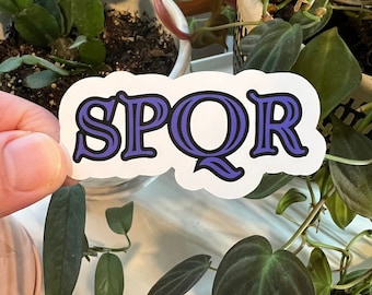 SPQR Senatus PopulusQue Romanus Latin Die Cut Matte Vinyl Sticker | The Senate And People Of Rome Ancient Rome Roman Empire Languages