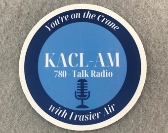 KACL 780 AM Talk Radio Seattle Frasier Fandom Die Cut Sticker | Dr. Frasier Crane Fan Art Sticker