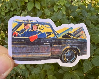 Planes Trains and Automobiles Del Griffith Neal Page Fan Art Sticker | John Candy Steve Martin Thanksgiving Holiday Movie Die Cut Vinyl