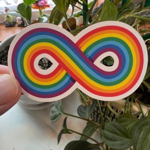 Neurodivergent Infinity Rainbow Matte Sticker | ADHD Autism Pride Acceptance Die Cut Sticker | Laptop Kindle Sticker Neurodiverse