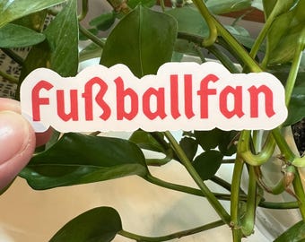 Fußballfan Football Soccer Fan German Die Cut Matte Sticker | German American Sports Germany Language Deutscher Fußball-Bund Bundesliga