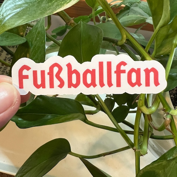 Fußballfan Football Soccer Fan German Die Cut Matte Sticker | German American Sports Germany Language Deutscher Fußball-Bund Bundesliga