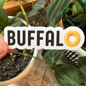 Buffalo Cheerio Die Cut Sticker | Buffalo NY Buffalonian 716 Western New York Buffalove Laptop Matte Vinyl Sticker WNY Lake Erie