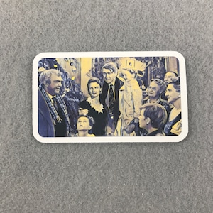 Its A Wonderful Life Christmas Fan Art Sticker | George Bailey Mary Zuzu James Jimmy Stewart Frank Capra Christmas Holiday Die Cut Sticker