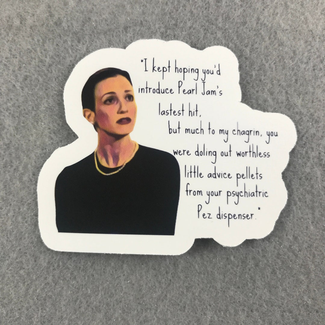 Lilith Sternin Crane Frasier Pez Dispenser Quote Fan Art Sticker