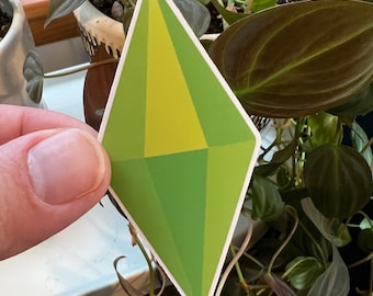 Green Plumbob Sticker: The Sims Matte Die Cut Vinyl Decal