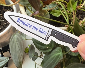 Beware The Ides Knife Julius Caesar Matte Sticker - Ancient Rome Latin Die Cut