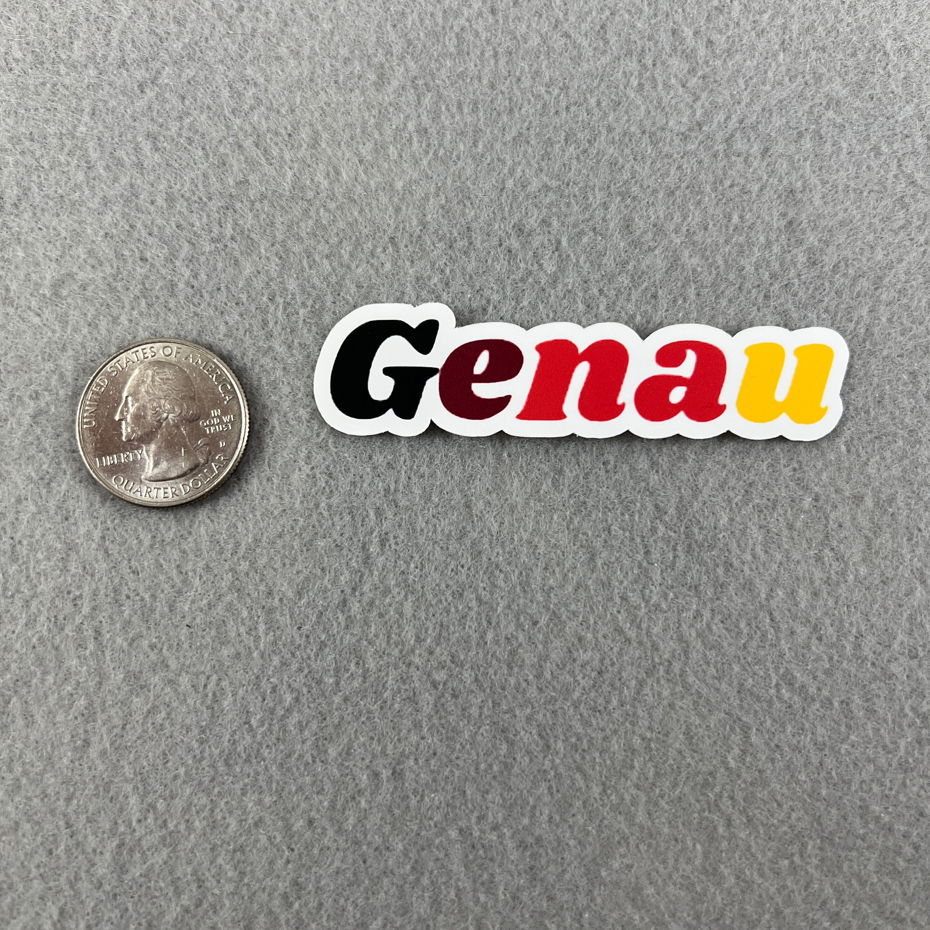 Genau German Die Cut Typography Sticker | Matte Vinyl Exactly German ...