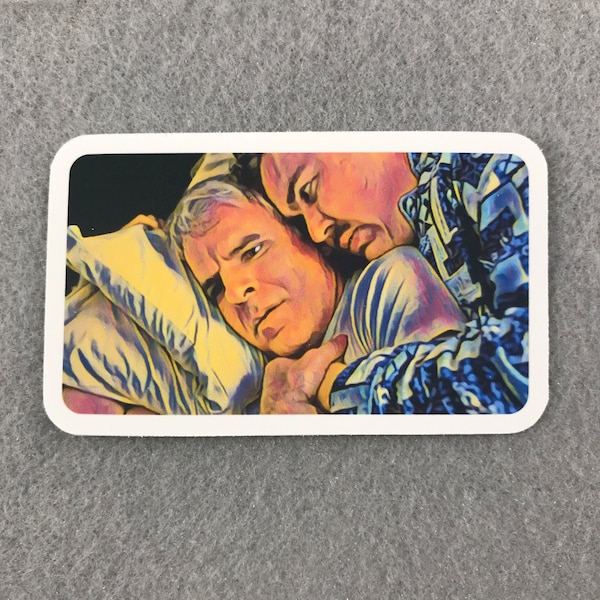 Planes Trains and Automobiles Two Pillows Fan Art Sticker | John Candy Steve Martin Thanksgiving Holiday Movie Die Cut Vinyl