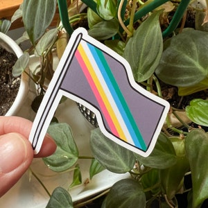 Disability Pride Flag Die Cut Sticker | Disability Representation Chronic Invisible Illness Mental Health Neurodivergent Inclusion