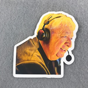 Rick Jeanneret Buffalo Sabres Hockey Fan Art Sticker |  NHL Ice Hockey Buffalo Die Cut Matte