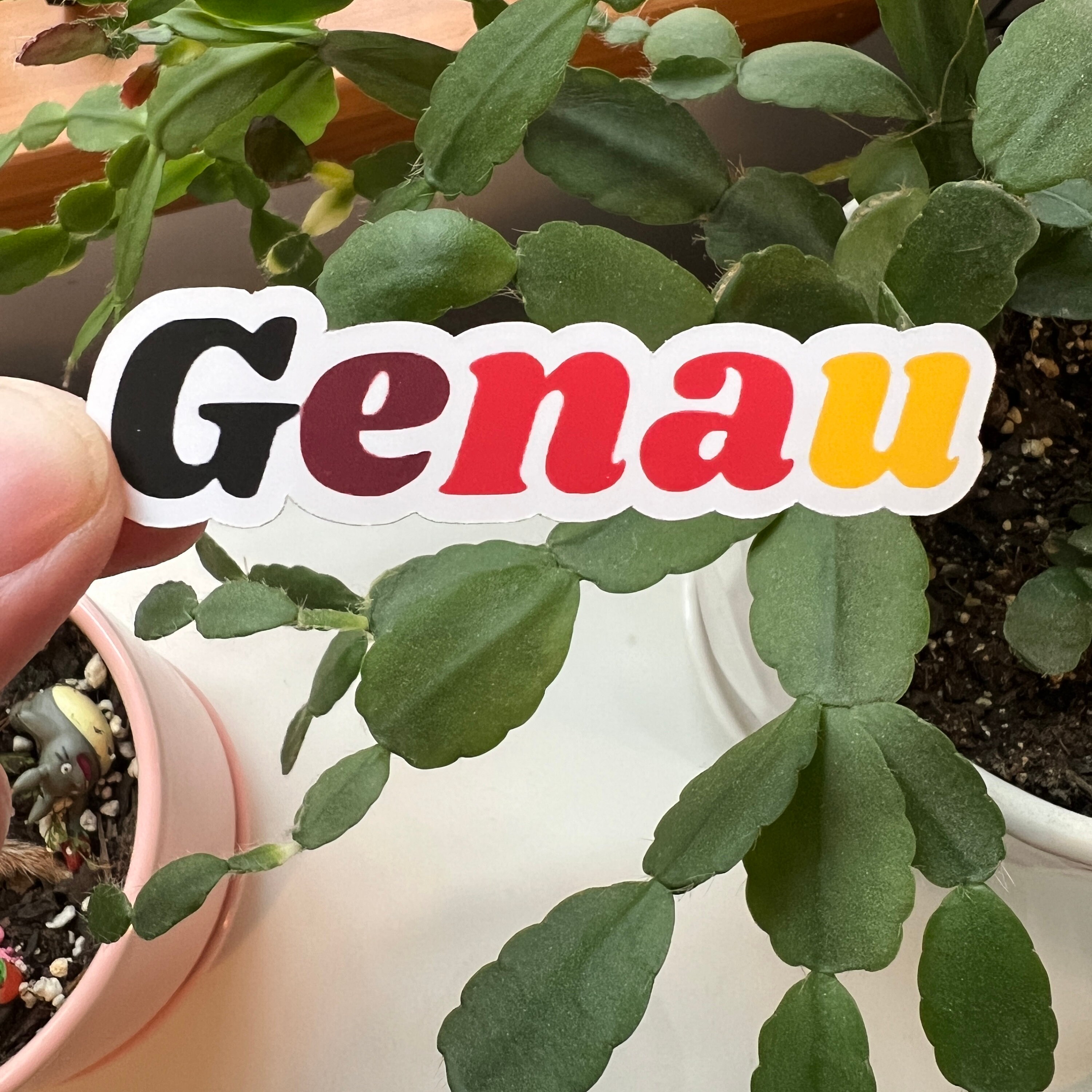 Genau German Die Cut Typography Sticker | Matte Vinyl Exactly German ...