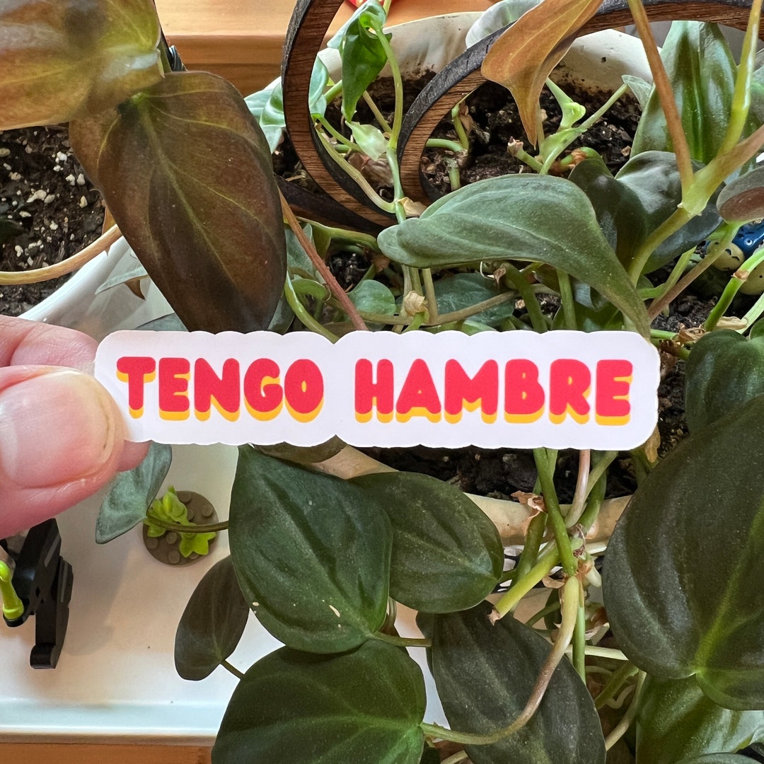 Tengo Hambre I'm Hungry Spanish Die Cut Matte Sticker Spanish Mexican ...