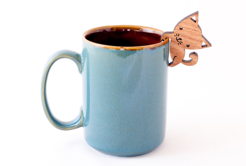 Wood Cat Tea Infuser, cat lover gift