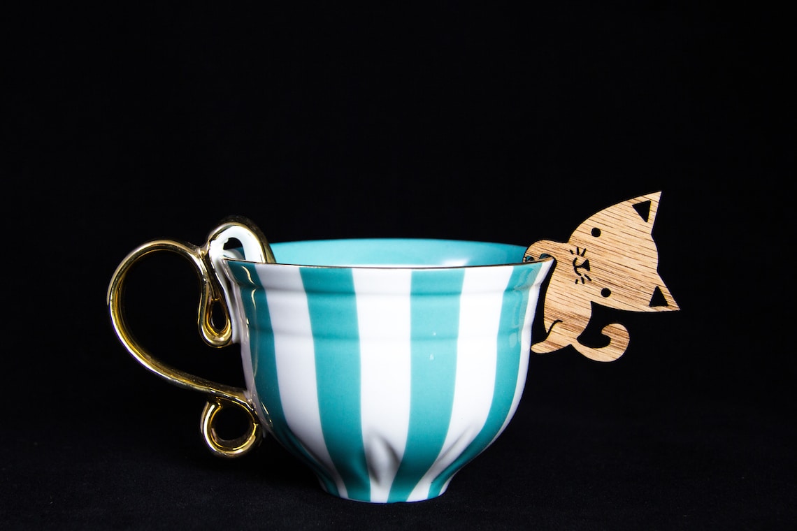 Wood Cat Tea Infuser Cat Lover Gift Etsy