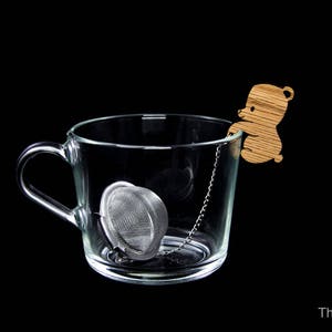 Bear Tea Infuser | Wooden Bear Tea Steeper | Unique Tea Accessory | Eco-Friendly Gift for Tea Lovers & Bear Enthusiasts