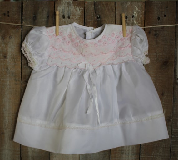 vintage classic baby dress reborn doll clothes wh… - image 1